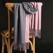 women's double-sided tassel scarf, view 9 - MRSLM