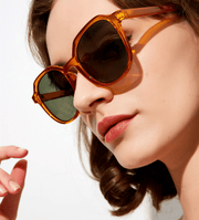 retro transparent square sunglasses, view 3 - MRSLM