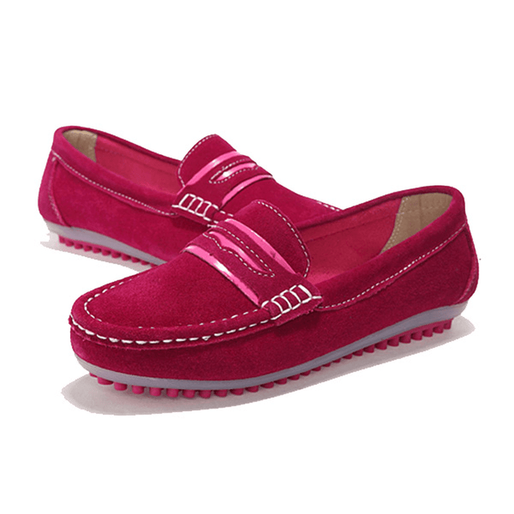 Women Casual Flat Shoes Color Flats Slip on round Toe Loafers - MRSLM