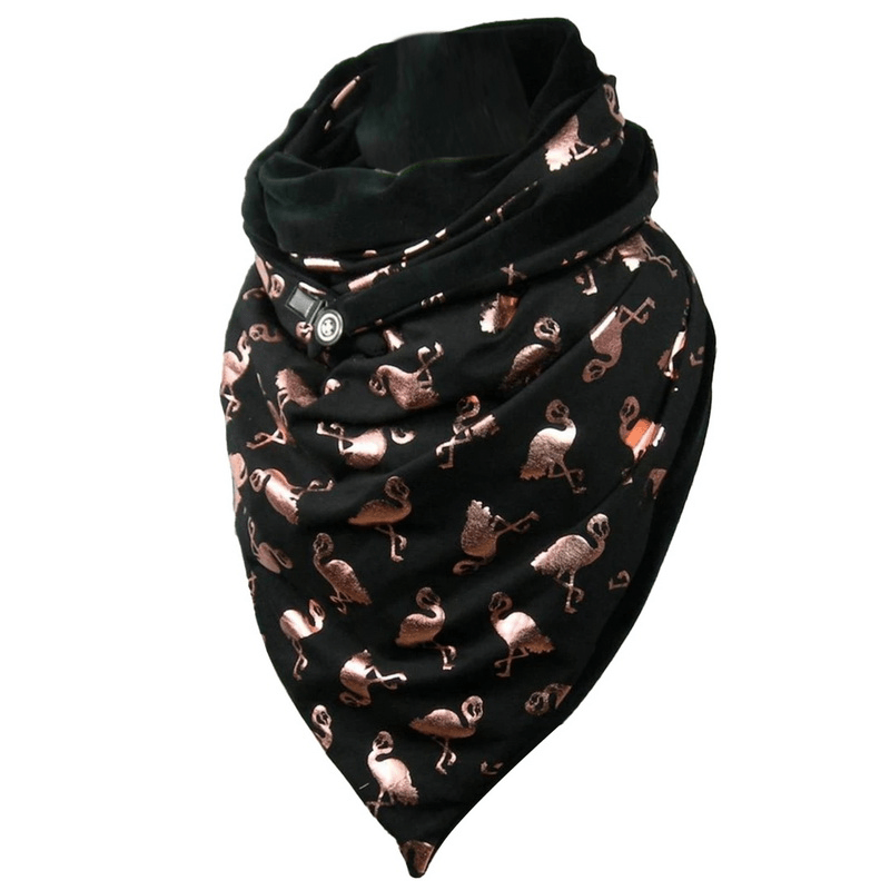 Padded warm printed shawl scarf - MRSLM