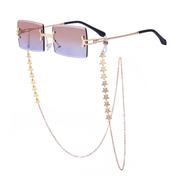 women's rimless diamond cut chain sunglasses, view 7 - MRSLM