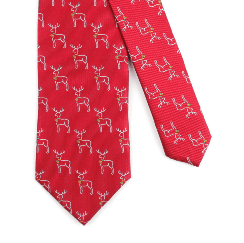 men's christmas print tie, view 3 - MRSLM
