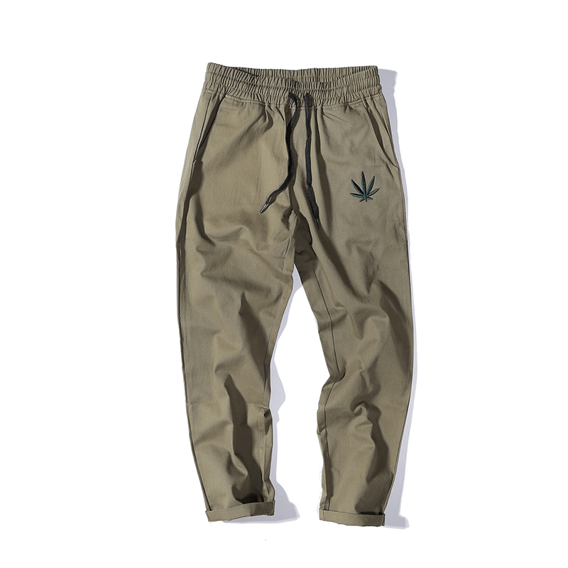 men's loose cropped cotton pants, view 4 - MRSLM