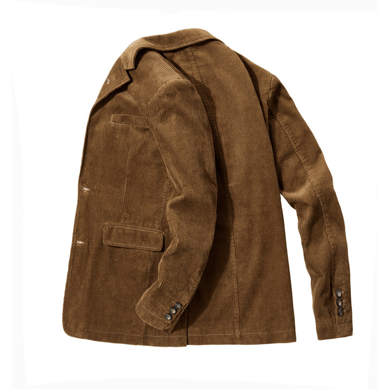 casual plain lapel blazer, view 2 - MRSLM
