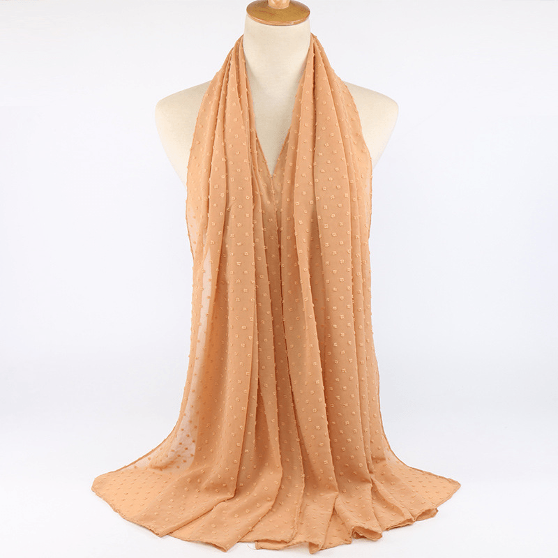 thick chiffon long scarf, view 10 - MRSLM