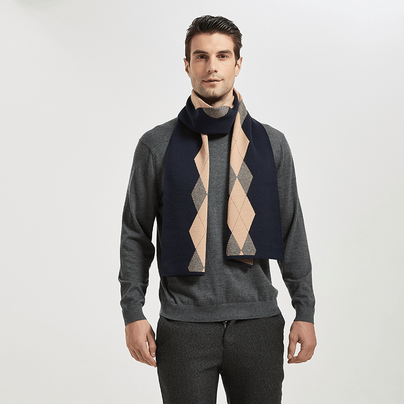 men's knitted scarf, view 14 - MRSLM