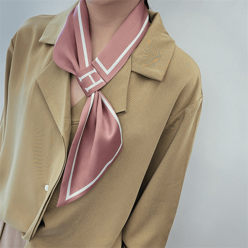Temperament Scarf H Letter Stewardess Scarf - MRSLM