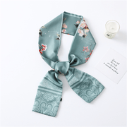 narrow long silk scarf, view 13 - MRSLM
