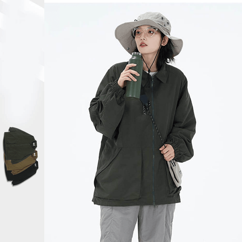 men's loose hooded casual jacket, view 6 - MRSLM