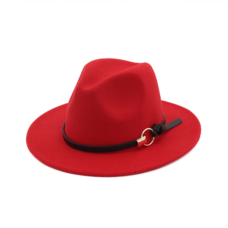 Wool felt jazz hat with belt, view 14 - MRSLM