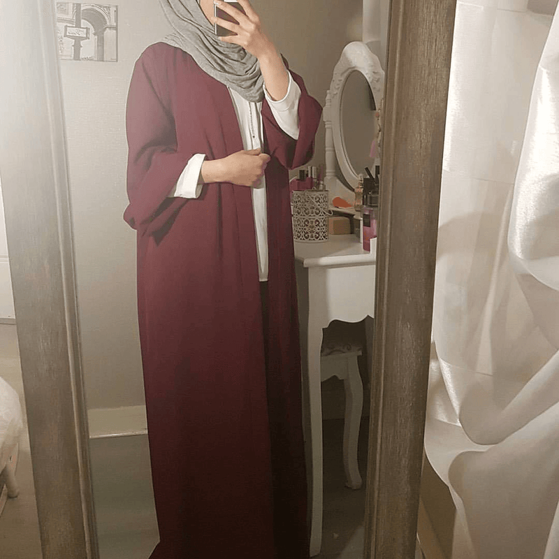 plain long robe cardigan, view 2 - MRSLM