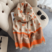 thick imitation cashmere check scarf, view 17 - MRSLM