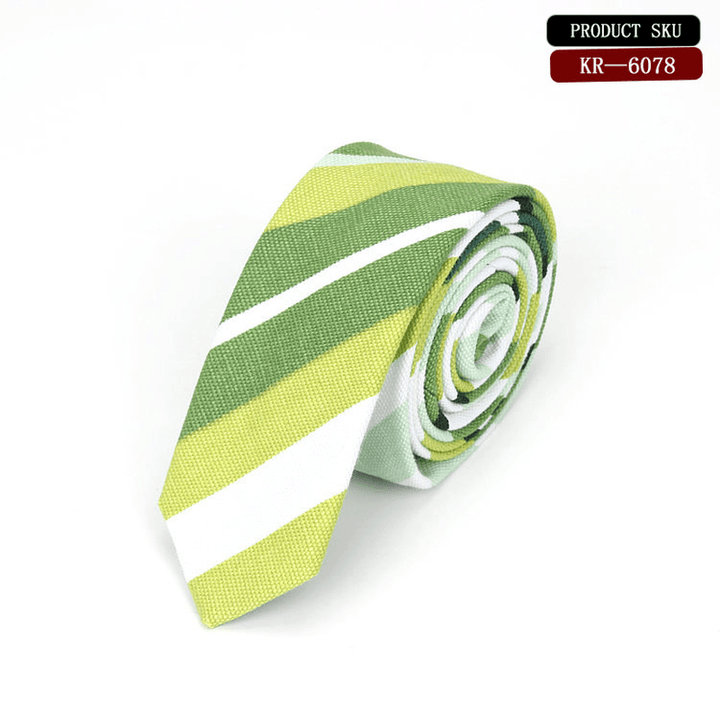 Korean Version Cotton and Linen Pattern Groom'S Wedding Tie - MRSLM