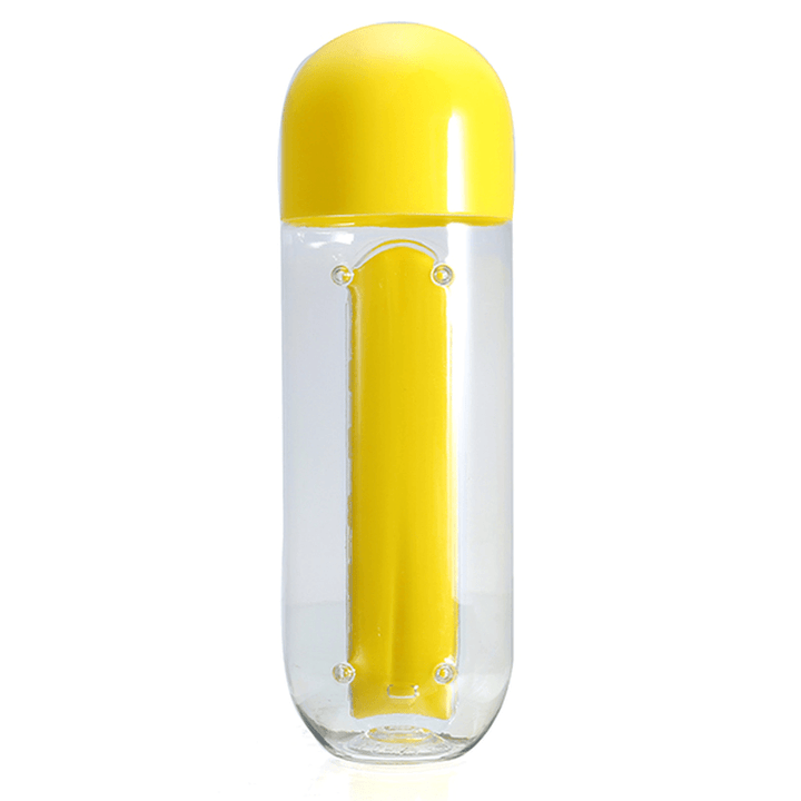 Ipree® 600Ml Water Bottle 7 Days Week Pill Capsule Case Organizer Leak-Proof Drinking Cup - MRSLM