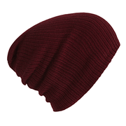 solid color striped wool hat, view 3 - MRSLM