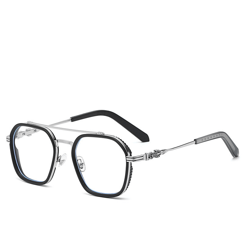 retro polygon glasses frame, view 3 - MRSLM