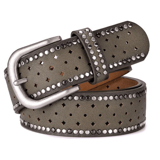 Women's rhinestone rivet belt - MRSLM