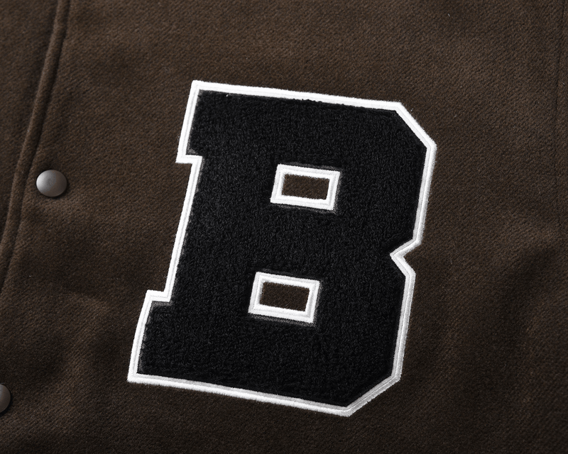 letter embroidery baseball jacket, view 5 - MRSLM