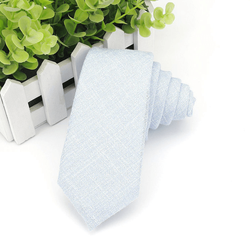 men's super narrow cotton necktie, view 13 - MRSLM