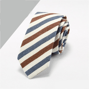 men's cotton linen necktie, view 2 - MRSLM