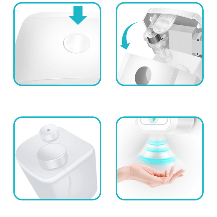 1.1L Soap Dispenser Auto Foam Hand Washer Non-Touch Induction Foaming Washer Device - MRSLM