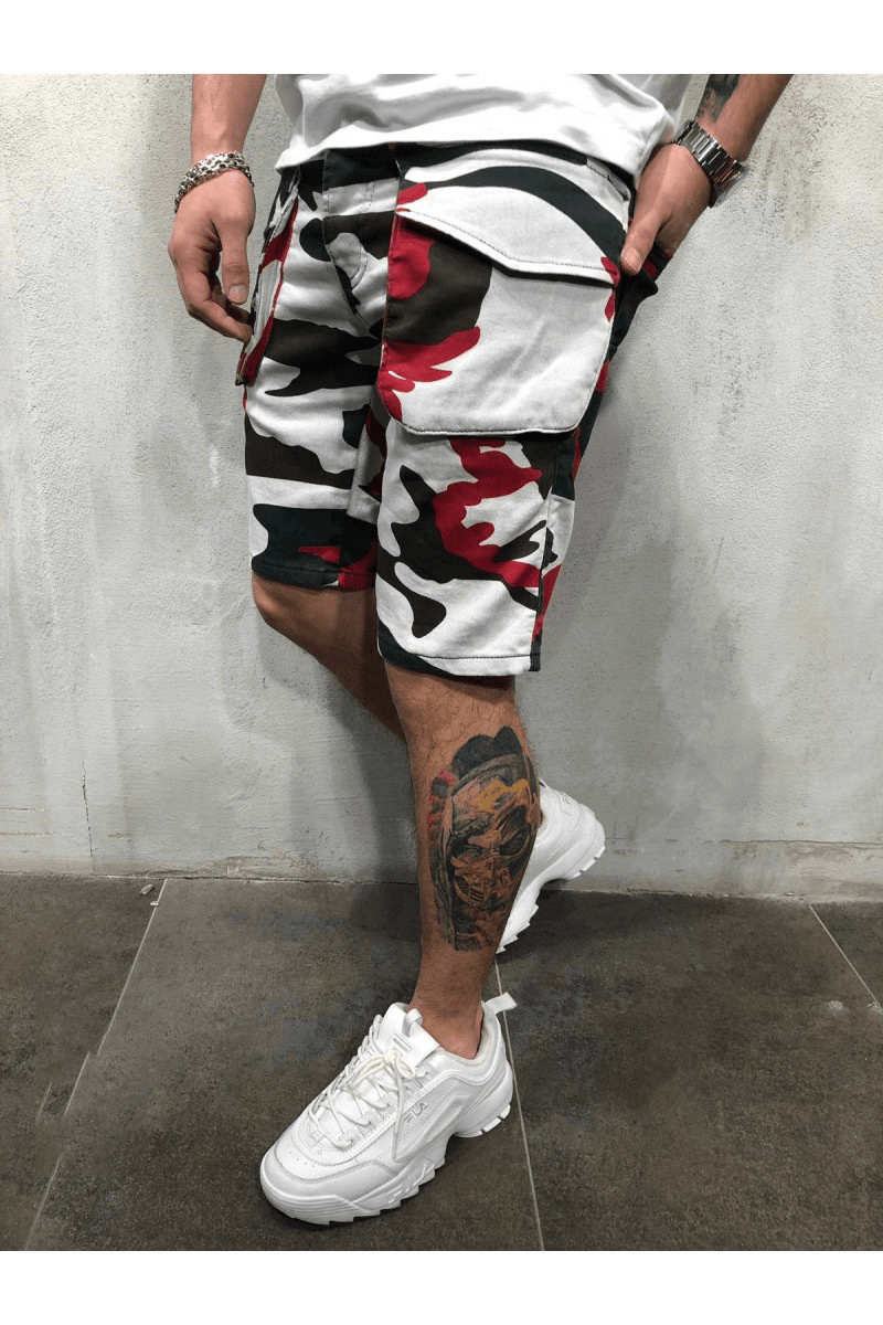 men's camouflage multi-pocket shorts, view 3 - MRSLM