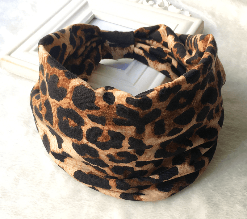 bohemian print wide elastic headband, view 5 - MRSLM