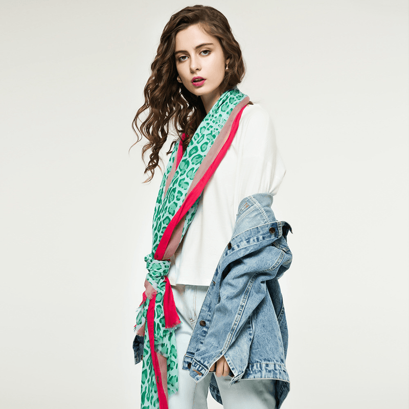 classic multicolor cotton scarf, view 4 - MRSLM