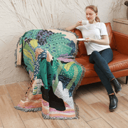 jungle print sofa blanket, view 5 - MRSLM