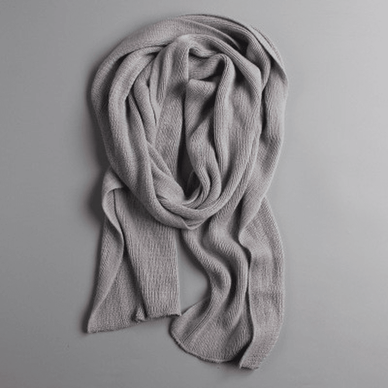 solid imitation cashmere scarf, view 8 - MRSLM
