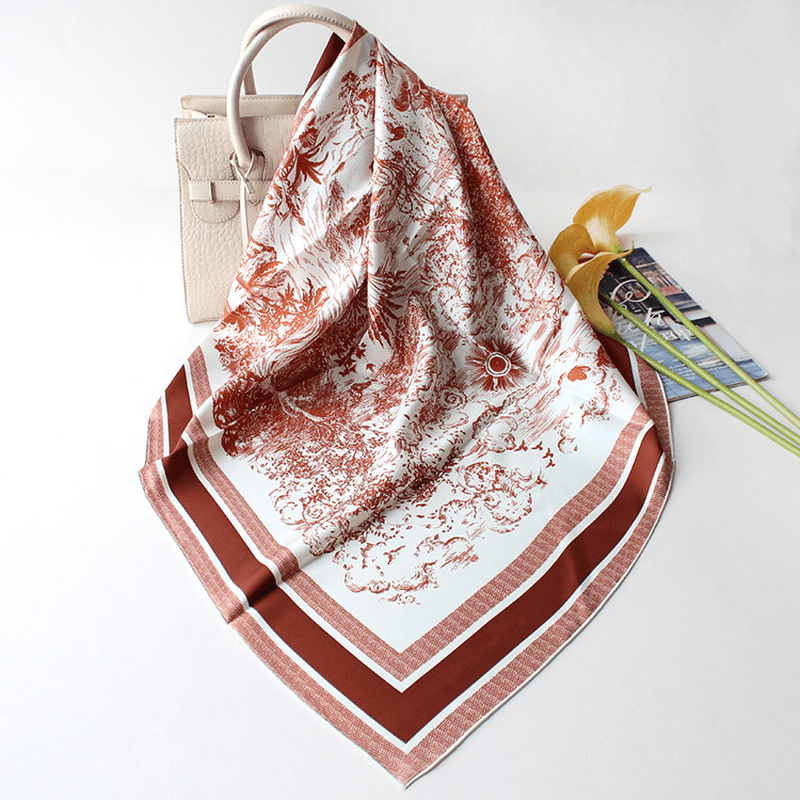 twill large square scarf, view 4 - MRSLM