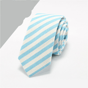 men's cotton linen necktie, view 7 - MRSLM