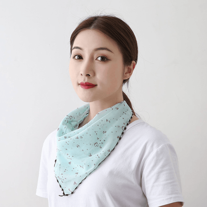 Fashion Printing Women'S Enlarged Neck Mask, Driving Sunshade and Sunscreen Mask - MRSLM