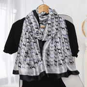 women's large faux silk scarf - MRSLM