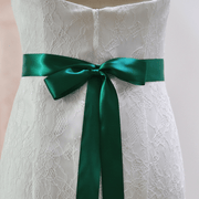 rhinestone bridal belt with bow, view 9 - MRSLM