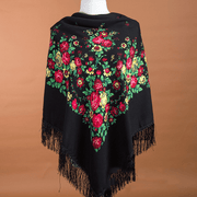 large square ethnic print scarf, view 10 - MRSLM