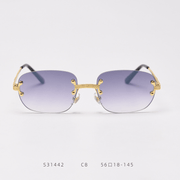 retro metal color film sunglasses, view 3 - MRSLM