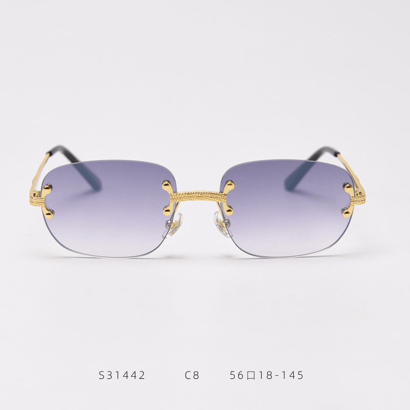 retro metal color film sunglasses, view 3 - MRSLM