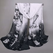 women's printed chiffon scarf, view 7 - MRSLM