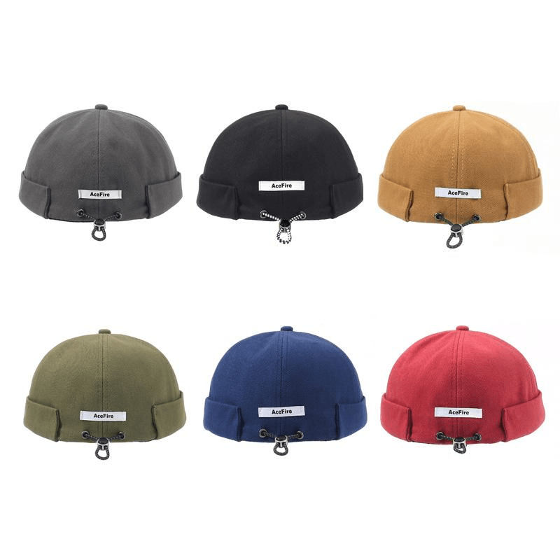 Creative letters drawstring flat cap, view 4 - MRSLM