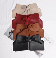 women's faux leather waistband belt, view 5 - MRSLM