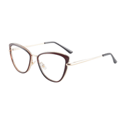 cat eye flat glasses frame, view 3 - MRSLM