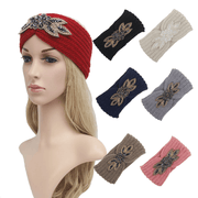 knit hair band with hexagonal diamond - MRSLM
