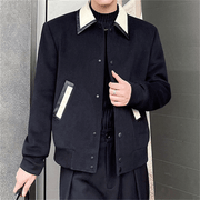 men's wool lapel jacket, view 4 - MRSLM