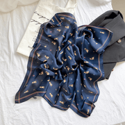 women's printed square scarf, view 3 - MRSLM