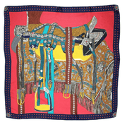 women's small square floral scarf, view 14 - MRSLM