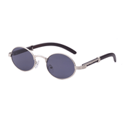 retro small round metal sunglasses, view 5 - MRSLM