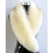 faux fox fur collar scarf, view 2 - MRSLM