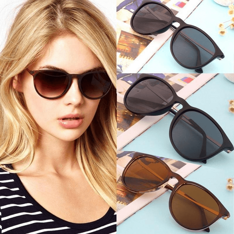 women's metal color film sunglasses - MRSLM