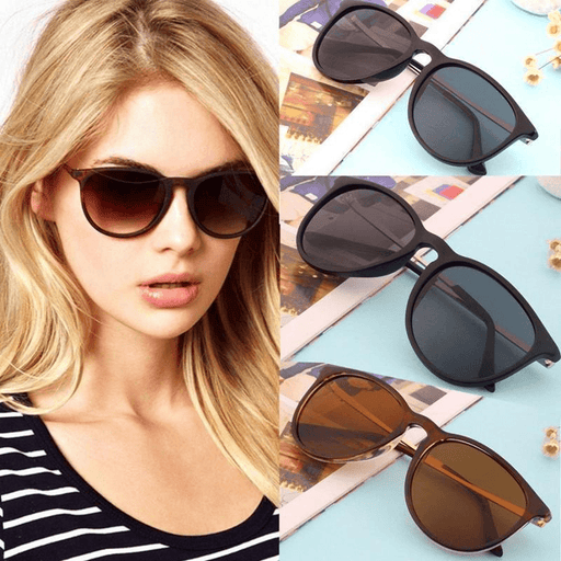 women's metal color film sunglasses - MRSLM